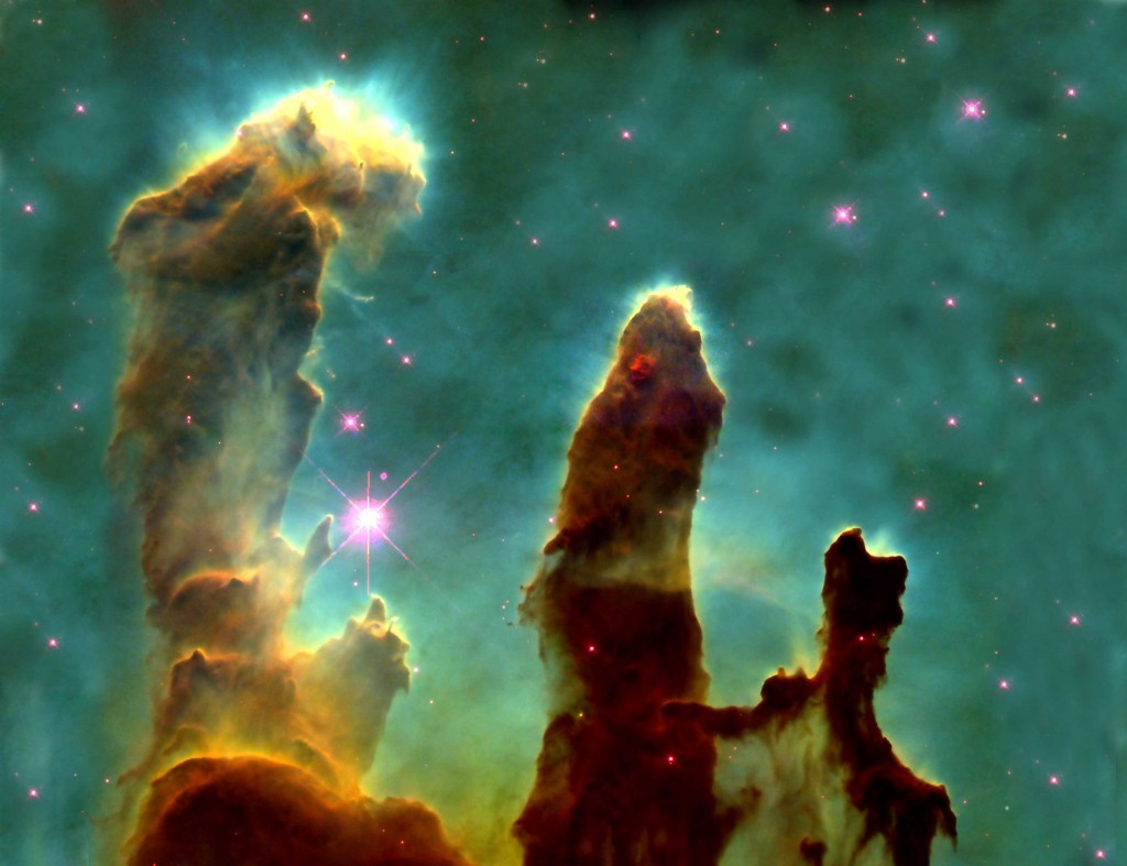 One of Hubble's most famous images, of the Eagle Nebula.