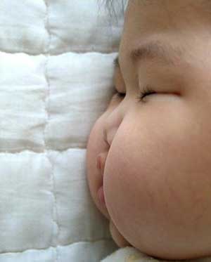 Baby with chubby cheeks. I know, it's unrelated.