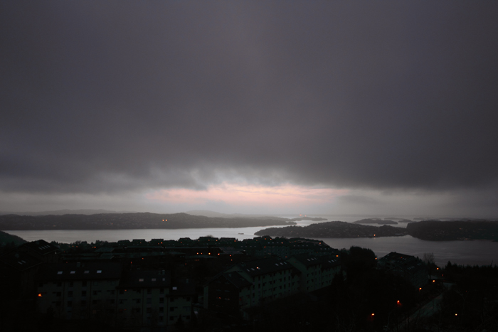 Looking out towards the ocean, from Olsvik in Bergen
