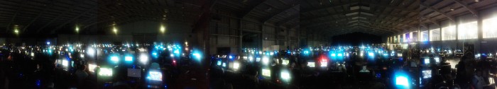 A (crappily) stitched together mobile phone panorama of i46 LAN party